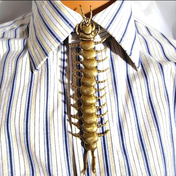 Centipede button covers, brass slide on button with millipedes