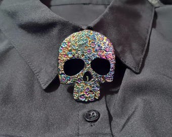 Sugar skull button cover