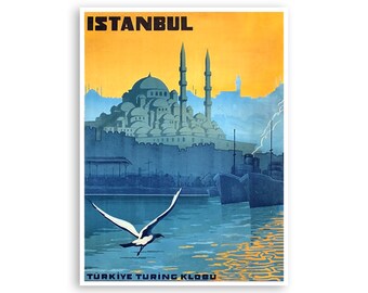 Olu Deniz Turkey Framed Wall Art Vintage Travel Poster City Art