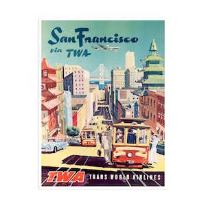 San Francisco Poster Art Travel California Home Decor Print (XR2166)