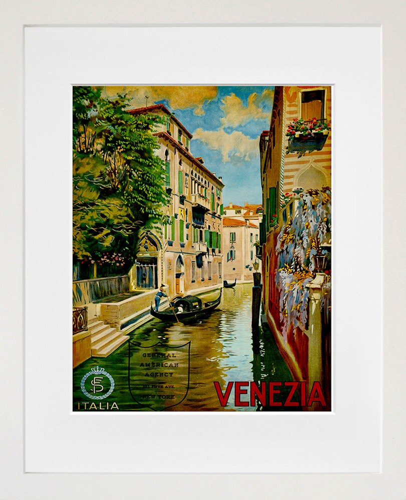 Travel Art Print Venice Italy Vintage Home Decor Poster Etsy