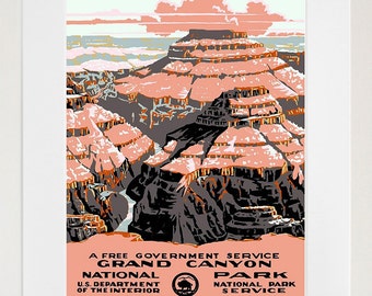 Grand Canyon Art Print National Park Poster (TR59)a