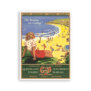 Queensland Australia Art Vintage Travel Poster Australian Print Wall Decor (XR4312)