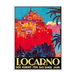 Art Swiss Travel Poster Locarno Switzerland Print Vintage (XR1575)