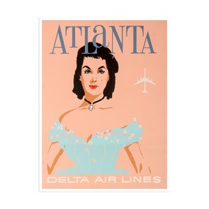 Atlanta Travel Art Print Poster Georgia Vintage Home Decor (XR2524)