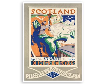 Scotland Art Travel Poster Scottish Print (XR3509)a