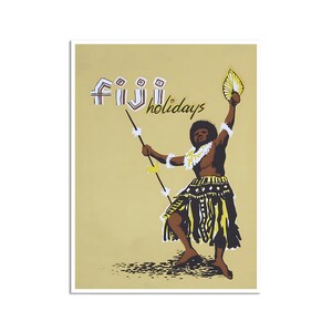 Fiji Wall Art Fijian Print Vintage Travel Poster Retro Home Decor (XR4529)