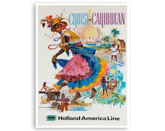 Caribbean Wall Art Travel Poster Print (XR3602)