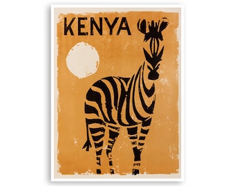 Kenya Africa Art Print Travel Poster Home Decor (XR2865)