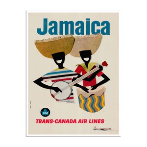 Jamaica Travel Poster Caribbean Art Jamaican Print (XR153)a