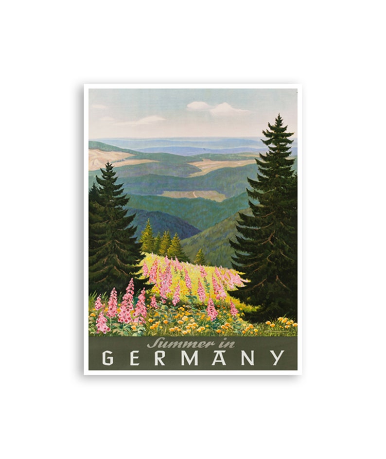 Germany Travel Art Sign Wall Decor German Poster Print XR310 image 1