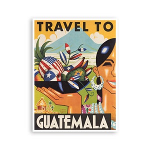 Guatemala Travel Poster Vintage South America Wall Art Print (XR3644)