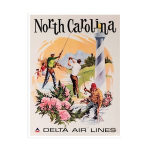 Art North Carolina Travel Print USA Vintage Poster (XR1820)