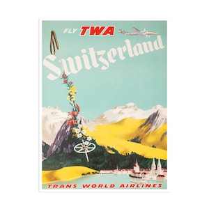 Switzerland Travel Art Print Vintage Swiss Home Decor Poster (XR2444)