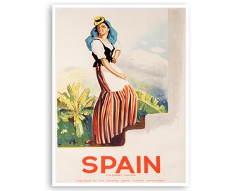 Spanje reiskunst retro poster Spaanse poster muurafdruk (XR2174)