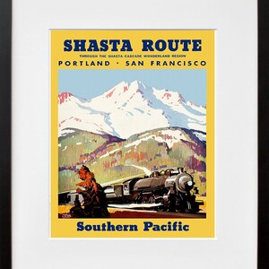 Train Art Print San Francisco Portland Vintage Travel Poster (TR86)