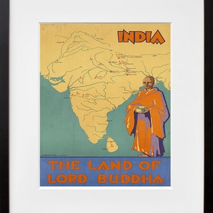 India Travel Poster Vintage Print Wall Art ZT240 image 2