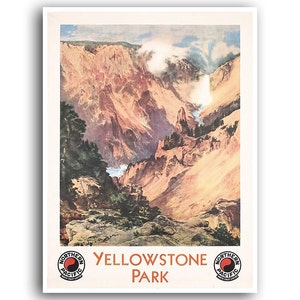 Yellowstone Art National Park Poster Yellowstone Print (XR844)a