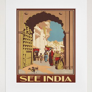 See India Travel Poster Vintage Indian Art Print (ZT234)a