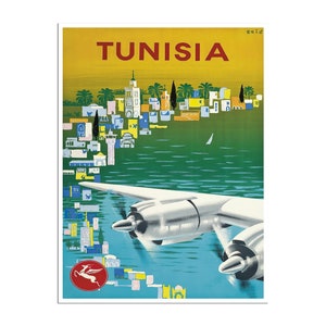 Tunisia Travel Poster Vintage Africa Art Tunis Print Home Decor (XR4679)