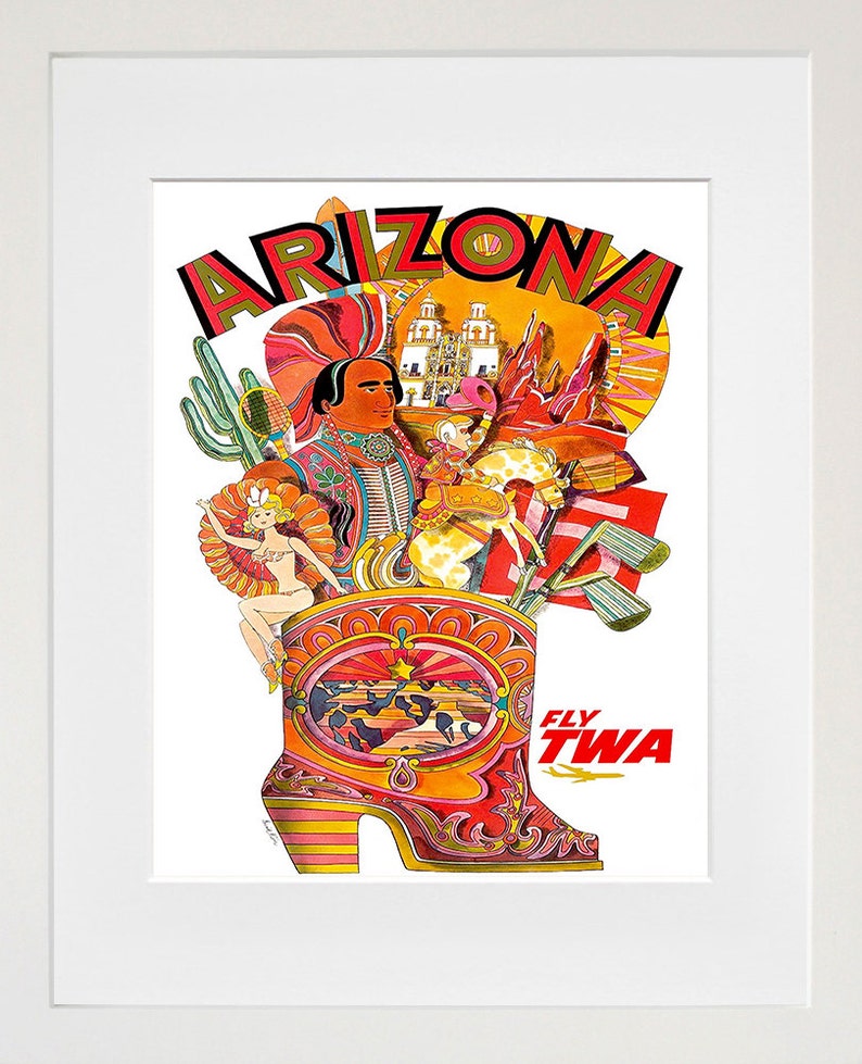 Arizona Wall Art Western Print Travel Poster Home Decor Etsy