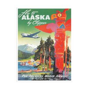 Alaska Reise Poster Vintage Alaska Kunstdruck (XR2482)