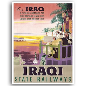 Iraq Travel Poster Home Decor Retro Art Print (XR725)