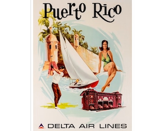 Puerto Rico Vintage Travel Poster Wall Art Print (XR1884)