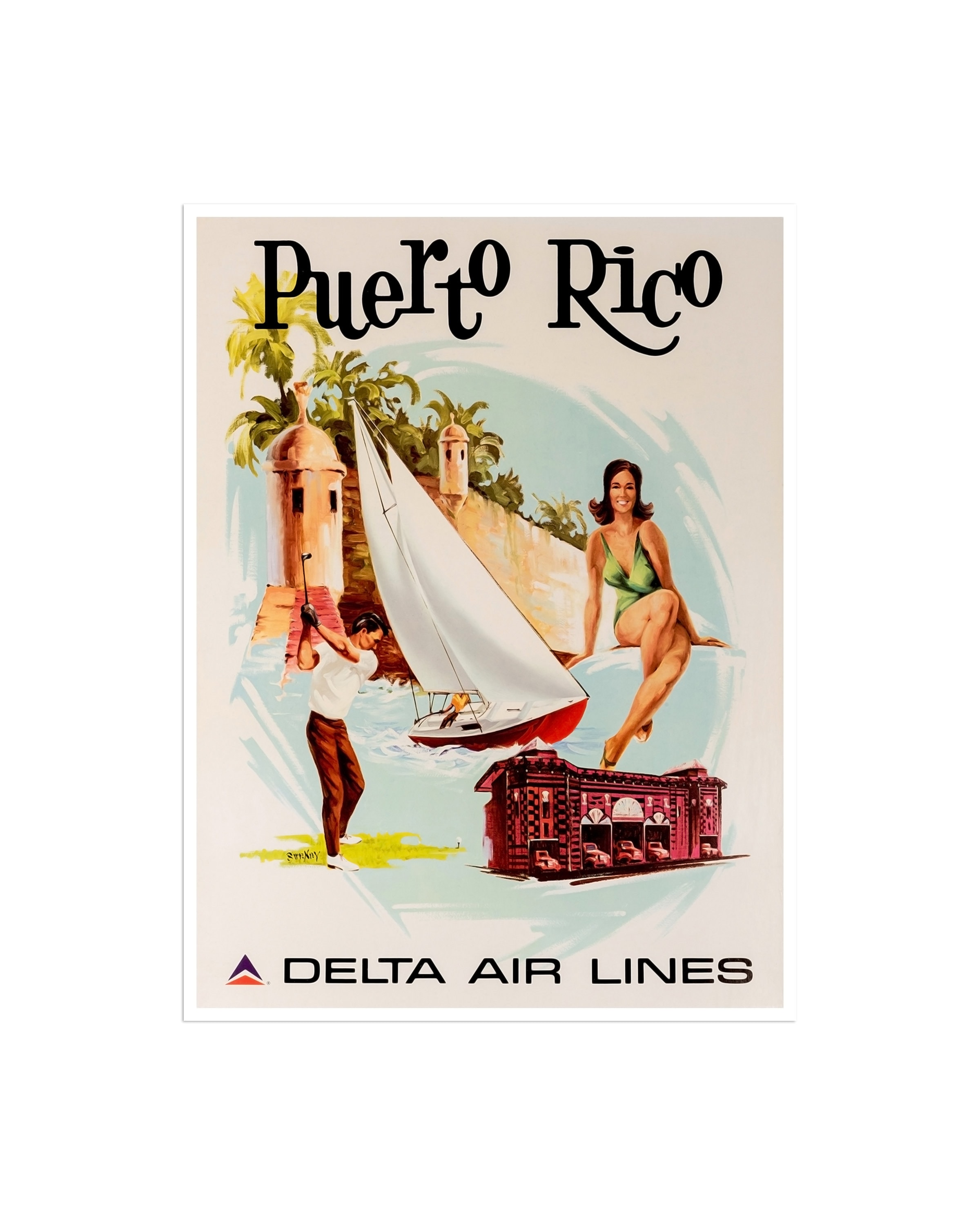 Puerto Rico Vintage Travel Poster Wall Art Print (XR1884) - Etsy