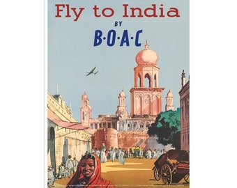 India Travel Poster Indian Art Tourism Print (XR985)a