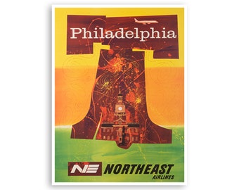 Philadelphia Art Print Philly Travel Poster Retro Home Decor (XR2830)