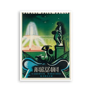 Warschau Polen Poster Reise-Druck polnische Kunst (XR3566)