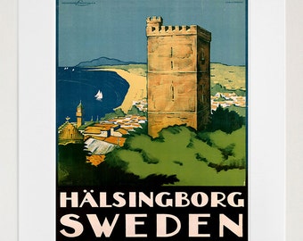 Sweden Art Vintage Travel Poster Print Home Swedish Wall Decor (XR332)