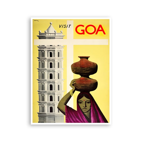 Goa India Art Travel Poster Vintage Print Wall Decor (XR4073)