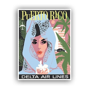 Puerto Rico Vintage Travel Poster Wall Art Retro Print (XR991)