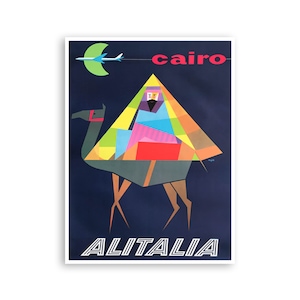 Cairo Egypt Art Travel Poster Egyptian Print Home Decor (XR3063)