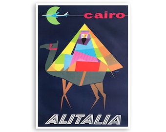 Cairo Egypt Art Travel Poster Egyptian Print Home Decor (XR3063)