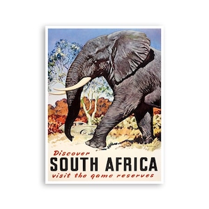 Póster retro de África, póster de viaje de arte africano, impresión artística para pared (ZT407)