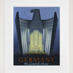 German Music Poster Germany Art Land of Music Print (XR398)a