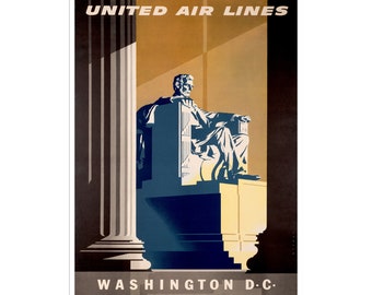 Washington DC Travel Art Sign Wall Decor Poster Print (XR2537)