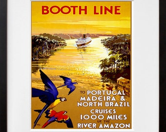 Brazil Art Print Portugal Vintage Travel Poster (TR109)