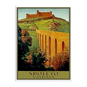 Italy Travel Print Poster Umbria Wall Art (XR143)