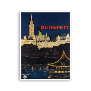 Budapest Art Hungary Travel Poster Vintage Print (XR3058)