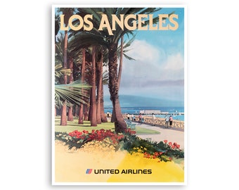 Los Angeles Art Poster California Vintage Travel Print (XR3496)