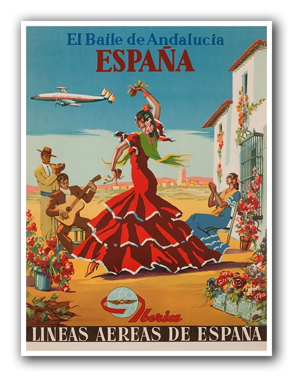 Spain Art Print Travel Poster Spanish Home Decor XR879 | Etsy