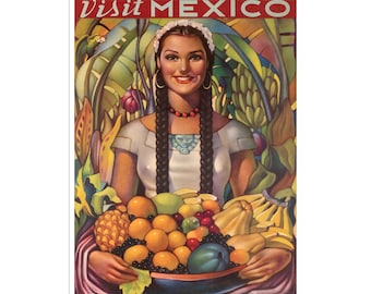 Art Mexico reisafdruk Mexicaanse vintage poster (XR2067)