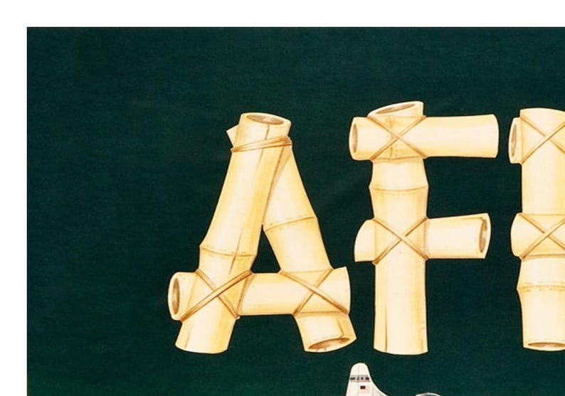 Africa Travel Poster African Art Pan American Airlines Print zt372a Etsy