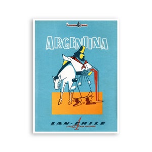 Argentina Wall Art Print Buenos Aires Travel Poster Retro Home Decor (XR1338)