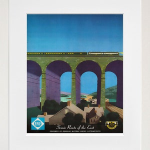 Travel Poster Railroad Art Train Print (TR65)