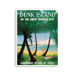Dunk Island Art Australia Travel Poster Australian Print Home Wall Decor (XR4270)